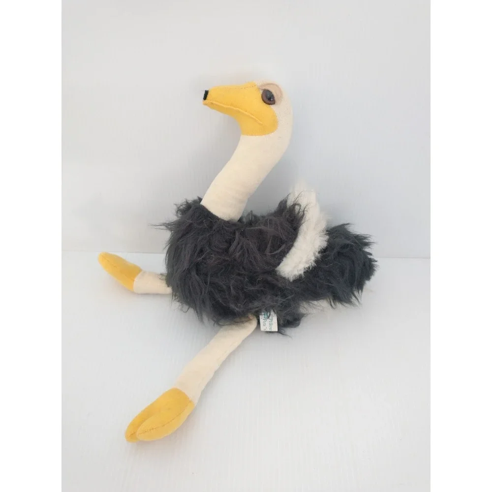 Vintage Dakin Pillow Pets Ostrich‎ Yellow Black 1981